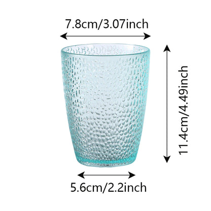 6 Pcs Drinking Tumblers Set of 12 oz, Drinking Glasses,BPA-Free,Stackable Water Cups,Clear Cups for Juice,(Brown)